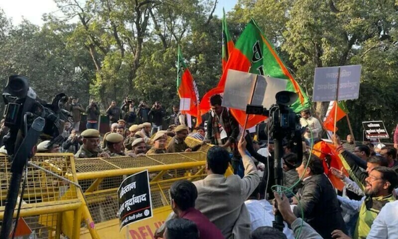 BJP protests outside Pakistan High Commission